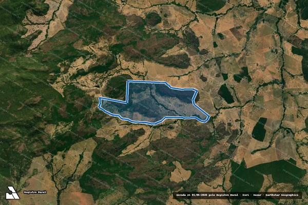 Imagem de satélite de ASSENTAMENTO ESMERALDA MARIA em Novo Brasil - GO