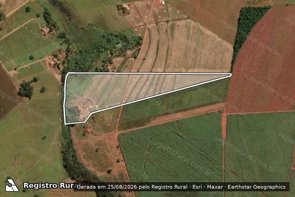 Imagem de satélite de FAZENDA  LOTE RURAL N. 90 - Gleba 01 em Ipiranga de Goiás - GO