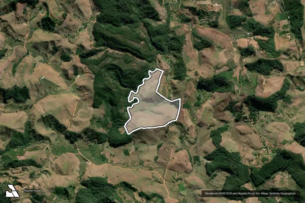 Imagem de satélite de Fazenda Santo Antonio do Bom Destino III - Parte 1 em Divino de São Lourenço - ES
