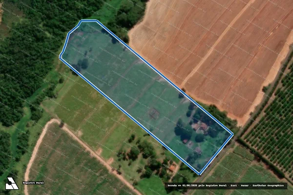 Imagem de satélite de Sítio Rancho Tosco - Parte 1 em Cafelândia - SP