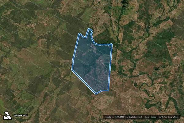 Imagem de satélite de Fazenda Retiro, Gleba Mangabal, Loteamento Bem Estar, Lotes 407I, 410, 409 e 411 / Lotes 407I, 410, 409 e 411