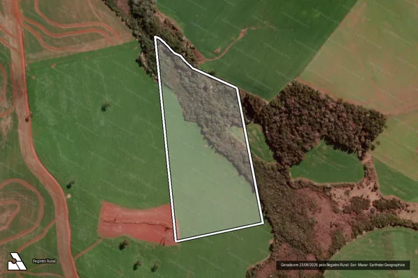 Imagem de satélite de PARTE DE UMA ÁREA DE TERRAS RURAIS - Lote ÁREA A DESMEMBRAR em Campo Erê - SC