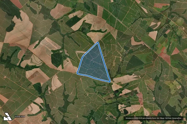 Imagem de satélite de Fazenda São João - Parcela 1 em Novo Horizonte - SP
