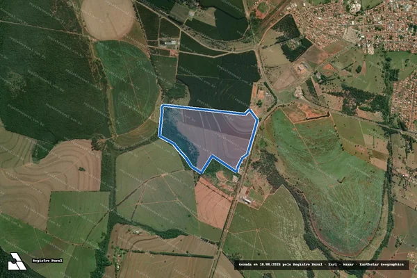 Imagem de satélite de Fazenda Santa Cruz Gleba B - Gleba B em Cerqueira César - SP