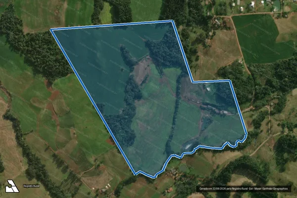 Imagem de satélite de Lote Rural nº 55 e Parte do Lote Rural nº 54 - Parcela 1 em São Miguel do Oeste - SC