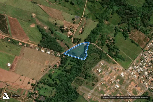 Imagem de satélite de Sítio Fortuna - Gleba B em Osvaldo Cruz - SP
