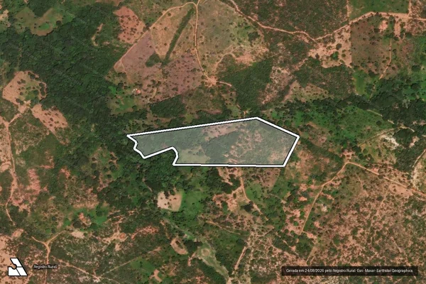 Imagem de satélite de Fazenda Papagaio - Gleba 06 em Brasília de Minas - MG