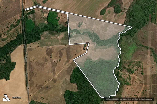 Imagem de satélite de FAZENDA CONTINENTAL - PARTE DO LOTE 21 DO LOTEAMENTO SANTA ROSA, GLEBA 03 - PARTE DO LOTE 21 em Oliveira de Fátima - TO