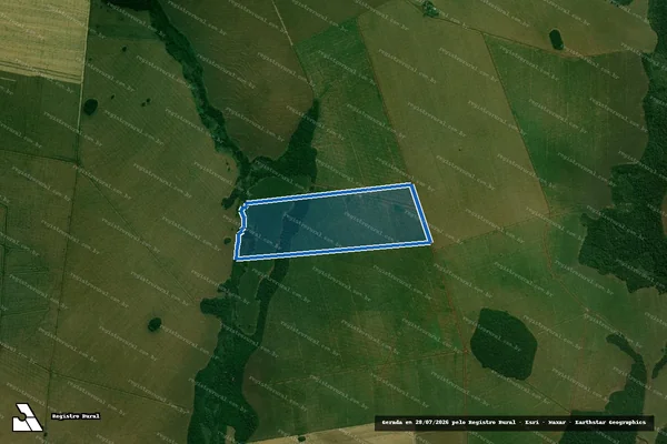 Imagem de satélite de Fazenda Chaparrinha ? Parcela 02 - 01 em Laguna Carapã - MS