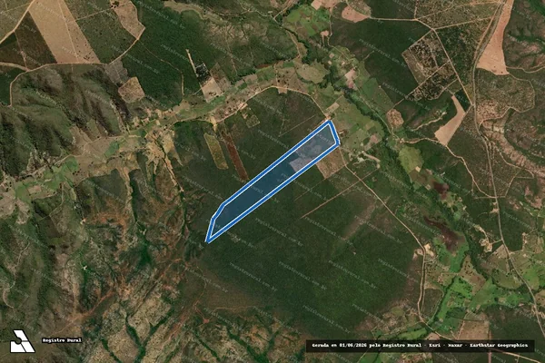 Imagem de satélite de BARRO BRANCO - Parte 2 em Indaiabira - MG