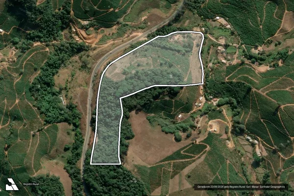 Imagem de satélite de Córrego Vista Alegre - Parcela 1 - PARCELA 01 em Manhuaçu - MG