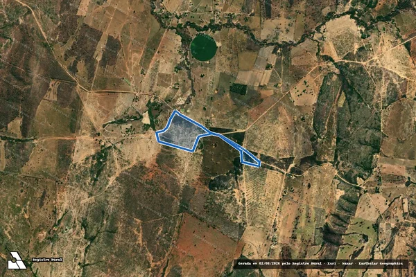 Imagem de satélite de FAZENDA POÇÕES - Parte 2 em Augusto de Lima - MG