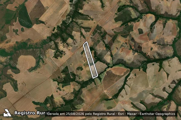 Imagem de satélite de P.A. TRÊS BARRAS LOTE 09 - Parte 1 em Cristalina - GO