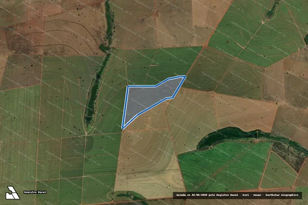 Imagem de satélite de FAZENDA MATEIRA, MACACOS, CAMPANHA, RONDINHA ou BOA VISTA - 5 em Paranaiguara - GO