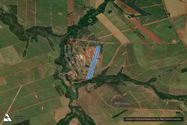 Imagem de satélite de Lote de terras sob nº. 226-A, Gleba Ipiranga - Lote nº. 226-A/REM em Paranacity - PR