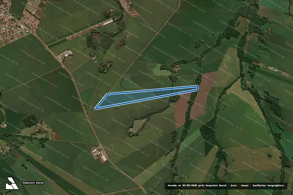 Imagem de satélite de SITIO SANTA INES - Parte 1 em Rolândia - PR