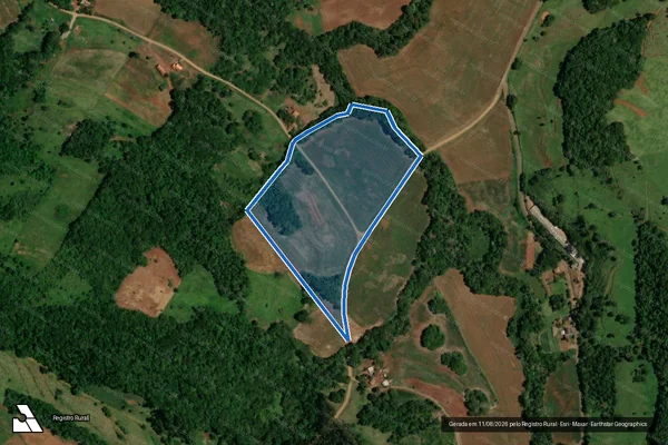 Imagem de satélite de LOTE RURAL 138 GLEBA 33-AM - Matrícula 33.720 em Santa Izabel do Oeste - PR