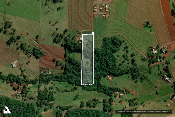 Imagem de satélite de Lote Rural N°40/A do 27° Perímetro da Fazenda Britânia - Parte 1 em Mercedes - PR