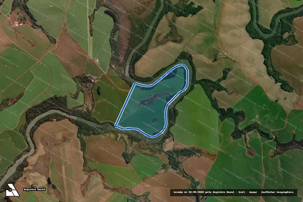 Imagem de satélite de fazenda cachoeirinha - Parte 1 em Guarapuava - PR
