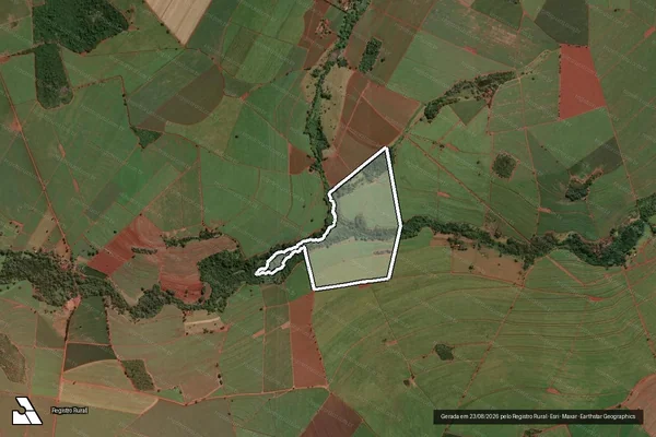 Imagem de satélite de FAZENDA SANTA ADÉLIA - LUGAR DENOMINADO BOCAÍNA - PARTE 1 em Guará - SP