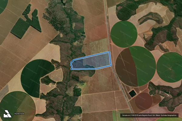 Imagem de satélite de FAZENDA MM - PARTE 1 em Campo Alegre de Goiás - GO