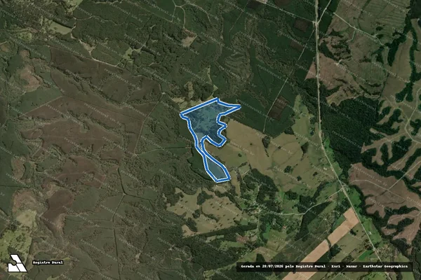 Imagem de satélite de FAZENDA DAS PALMEIRAS - FAZENDA DAS PALMEIRAS em Otacílio Costa - SC