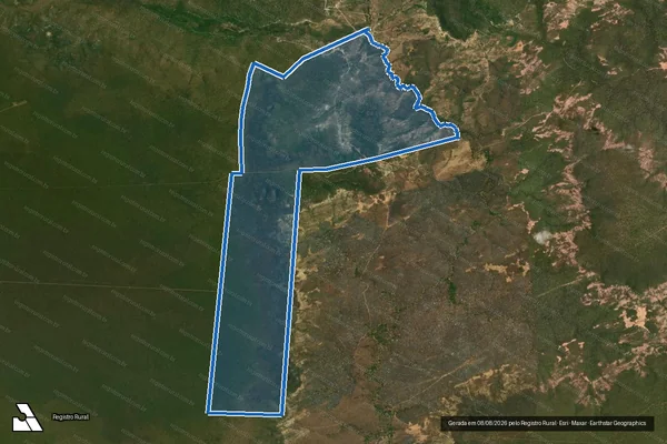 Imagem de satélite de FAZENDA CASTELINHO - 001 em Riachão das Neves - BA