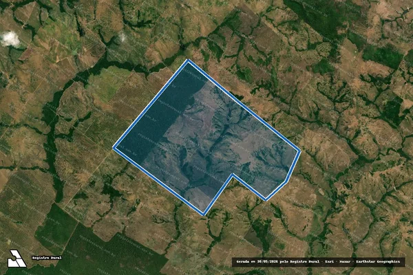 Imagem de satélite de Fazenda Palmares - Matrícula 22219 em Araguaína - TO
