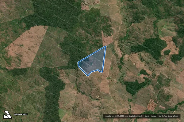 Imagem de satélite de Fazenda Santa Cruz e São João - Gleba B em Itambé - BA