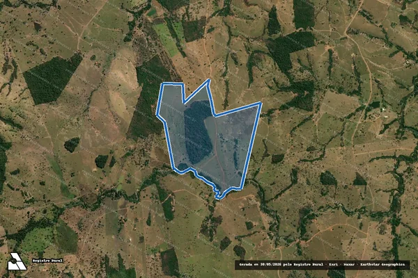 Imagem de satélite de FAZENDA BICUDO - Parte 1 em Aurilândia - GO