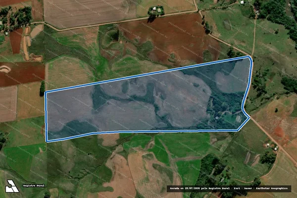 Imagem de satélite de PA Sepé Tiaraju / Lote 16A - Parte 1 em Capão do Cipó - RS