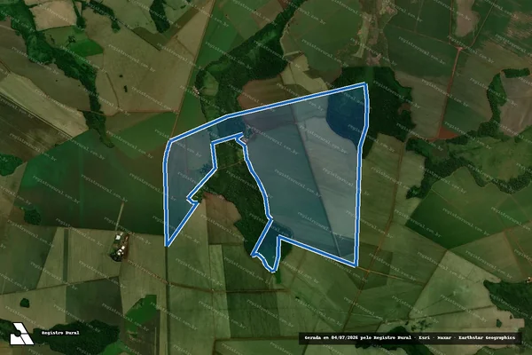 Imagem de satélite de Fazenda Santo Antônio - Área Remanescente - Parcela 1 em Maracaju - MS
