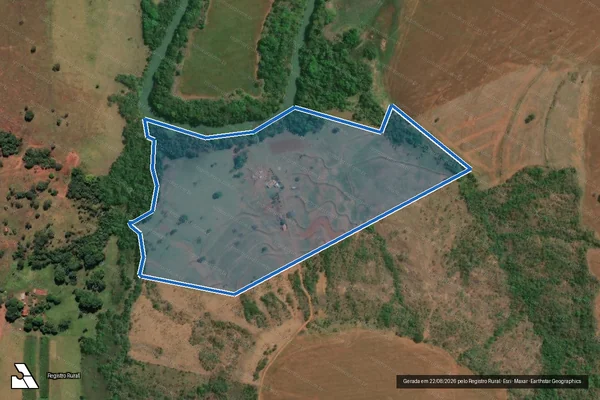 Imagem de satélite de FAZENDA SANTA LUZIA - Gleba 02 em Prata - MG