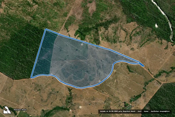 Imagem de satélite de FAZENDA INDIARA - Gleba 01 em Floresta do Araguaia - PA