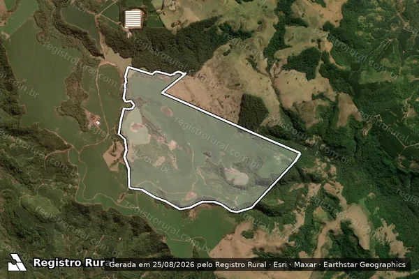 Imagem de satélite de FAZENDA SÃO SEBASTIÃO - PARCELA 1 em São Jerônimo da Serra - PR