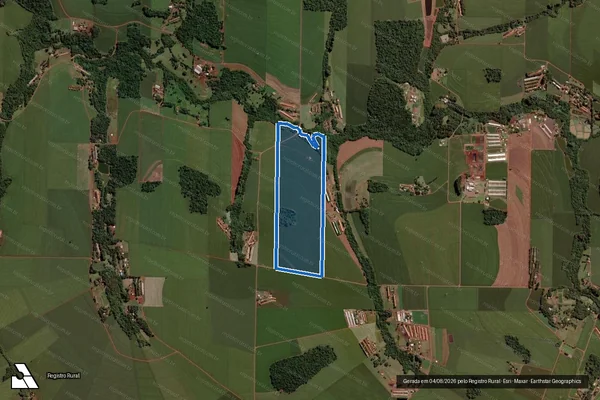 Imagem de satélite de LOTE RURAL Nº 129/130, 3º Perímetro da Fazenda Britânia - Parte 1 em Toledo - PR