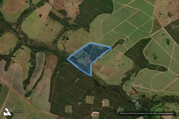 Imagem de satélite de FAZENDA DO PANGA - FAZENDA DO PANGA em Uberlândia - MG
