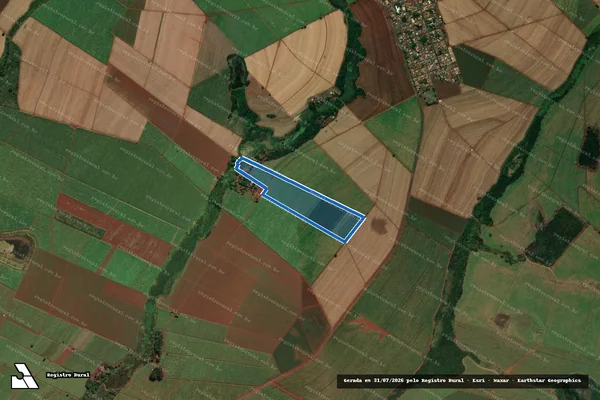Imagem de satélite de Sítio São pedro - Sítio São Pedro em Pontal - SP