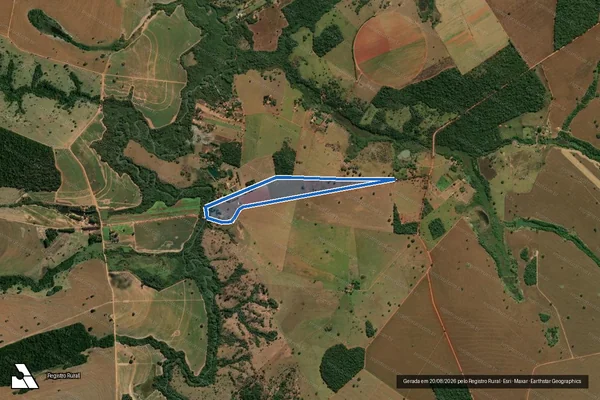 Imagem de satélite de FAZENDA SANTA BÁRBARA DE BAIXO - FAZENDA SANTA BÁRBARA DE BAIXO em Santa Bárbara de Goiás - GO
