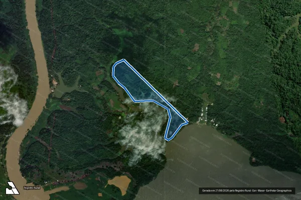 Imagem de satélite de / Projeto de Assentamento Beruri