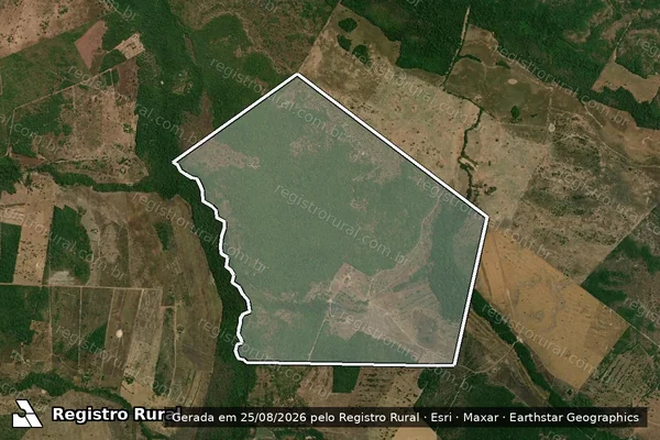 Imagem de satélite de FAZENDA CABECEIRA VERDE ? Lote 70 do Lotº Rio Pium - Parte 1 em Cristalândia - TO