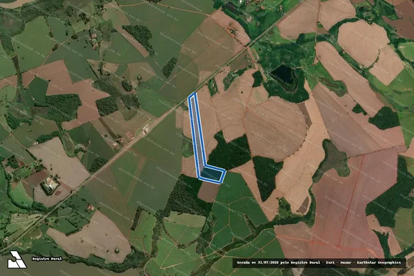 Imagem de satélite de Água da Divisa - PARTE 1 em Itaí - SP