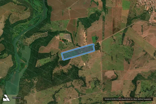 Imagem de satélite de Sítio Colina Verde ? Remanescente - Parte 1 em Juscimeira - MT