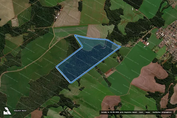 Imagem de satélite de FAZENDA CAMPO VERDE-FLORAI - MAT_3445 em Roncador - PR