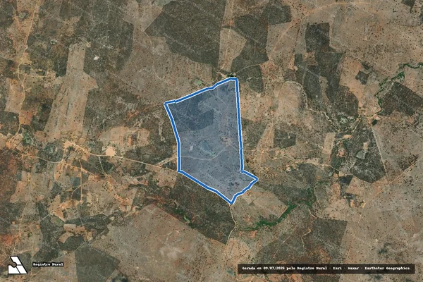 Imagem de satélite de FAZENDA LAGOA DO ARROZ - PARCELA 01 em Manoel Vitorino - BA