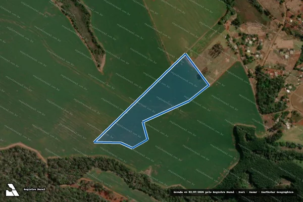 Imagem de satélite de Imóvel Bebinha ou Invernada da Bebinha - Fazenda Lagoa Seca ou Bebinha em Candói - PR