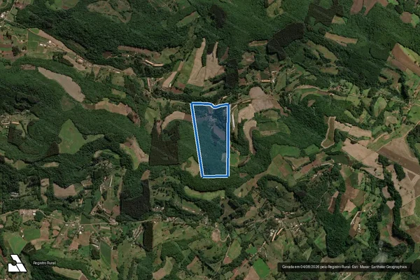Imagem de satélite de Imóvel sob Matrícula nº 32.395 - Parcela 1 em Presidente Castello Branco - SC