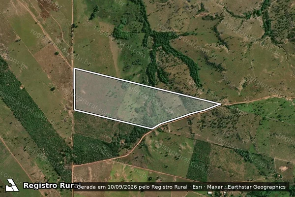 Imagem de satélite de FAZENDA ÁGUA BONITA - Gleba PARTE 01 em Brejo Grande do Araguaia - PA