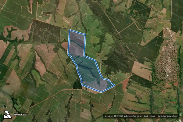 Imagem de satélite de Área rural - REMANESCENTE, da Gleba nº. 16 e Gleba nº. 18 - 1ª Parte, da Colônia Goioerê - Área rural ? REMANESCENTE/1 em Mariluz - PR