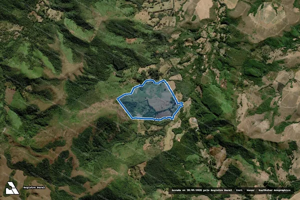 Imagem de satélite de Pedra Cangalha - Parte 1 em Aiuruoca - MG